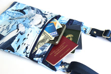 Load image into Gallery viewer, Shark print small crossbody bag for women and teenage or tween girls