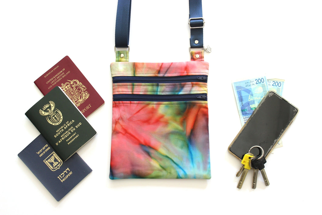 Small crossbody bag for women and teenage girls - tie dye phone bag