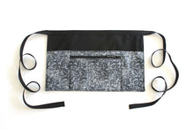 Load image into Gallery viewer, Silver gray half apron with pockets for teacher vendor server waitress