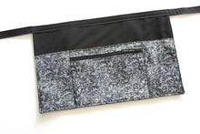 Load image into Gallery viewer, Silver gray half apron with pockets for teacher vendor server waitress