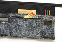 Load image into Gallery viewer, Silver gray half apron with pockets for teacher vendor server waitress
