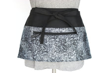 Load image into Gallery viewer, Silver gray half apron with pockets for teacher vendor server waitress