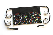 Load image into Gallery viewer, Teacher apron with pockets - zipper pocket half apron for classroom