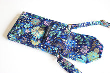 Load image into Gallery viewer, Blue fabric minimalist wallet - small wallet for credit cards and cash