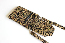 Load image into Gallery viewer, Cheetah minimalist wallet - leopard print fabric small vegan wallet