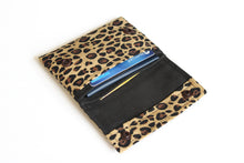 Load image into Gallery viewer, Cheetah minimalist wallet - leopard print fabric small vegan wallet