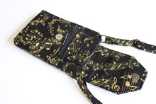 Load image into Gallery viewer, Music fabric minimalist wallet - small wallet for music lover gift