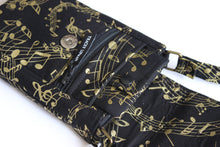 Load image into Gallery viewer, Music fabric minimalist wallet - small wallet for music lover gift
