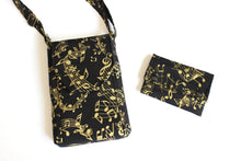 Load image into Gallery viewer, Music fabric minimalist wallet - small wallet for music lover gift