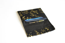 Load image into Gallery viewer, Music fabric minimalist wallet - small wallet for music lover gift