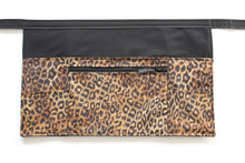 Load image into Gallery viewer, Leopard half apron with pockets for vendor waitress server teacher