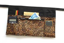 Load image into Gallery viewer, Leopard half apron with pockets for vendor waitress server teacher