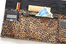 Load image into Gallery viewer, Leopard half apron with pockets for vendor waitress server teacher
