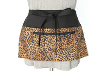 Load image into Gallery viewer, Leopard half apron with pockets for vendor waitress server teacher
