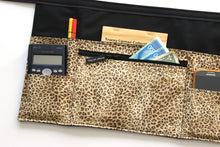 Load image into Gallery viewer, Leopard multi pocket waist apron for teacher waitress server or vendor