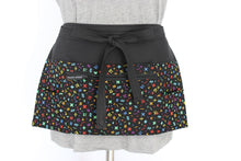 Load image into Gallery viewer, Pocket apron for maths teacher - Math symbols half apron with zipper
