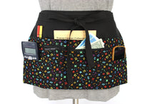 Load image into Gallery viewer, Pocket apron for maths teacher - Math symbols half apron with zipper
