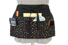 Load image into Gallery viewer, Pocket apron for maths teacher - Math symbols half apron with zipper