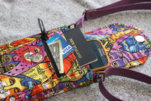 Load image into Gallery viewer, Minimalist crossbody cell phone purse for cat lover