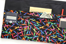 Load image into Gallery viewer, Half apron with pockets for preschool teacher with zipper pocket