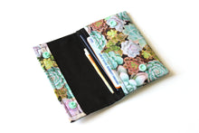 Load image into Gallery viewer, Succulent fabric small minimalist wallet - gift for gardener woman
