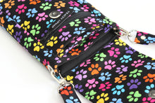 Load image into Gallery viewer, Rainbow paws fabric small minimalist wallet - gift for dog lovers