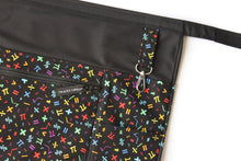 Load image into Gallery viewer, Pocket apron for maths teacher - Math symbols half apron with zipper