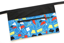 Load image into Gallery viewer, Geometry maths teacher apron with pockets - half apron with zip pocket
