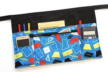 Load image into Gallery viewer, Geometry maths teacher apron with pockets - half apron with zip pocket