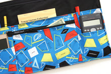 Load image into Gallery viewer, Geometry maths teacher apron with pockets - half apron with zip pocket
