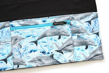 Load image into Gallery viewer, Dolphin zipper pocket half apron for waitress server vendor teacher