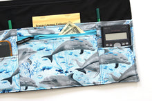 Load image into Gallery viewer, Dolphin zipper pocket half apron for waitress server vendor teacher