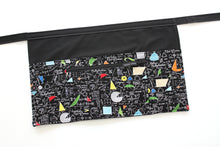 Load image into Gallery viewer, Half apron with zipper pocket for math teacher - geometry waist apron
