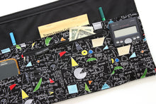 Load image into Gallery viewer, Half apron with zipper pocket for math teacher - geometry waist apron