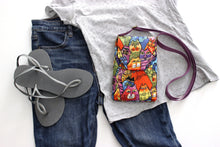 Load image into Gallery viewer, Minimalist crossbody cell phone purse for cat lover