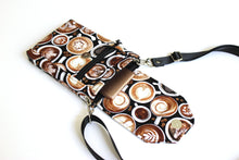 Load image into Gallery viewer, Minimalist crossbody cell phone bag - coffee lover gift