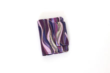 Load image into Gallery viewer, Credit card organizer book wallet - purple fabric loyalty card holder