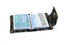 Load image into Gallery viewer, Black fabric loyalty and credit card holder wallet for women