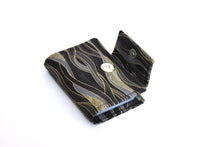 Load image into Gallery viewer, Black fabric loyalty and credit card holder wallet for women