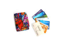 Load image into Gallery viewer, Cat lover fabric loyalty and credit card holder wallet for women