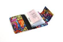 Load image into Gallery viewer, Cat lover fabric loyalty and credit card holder wallet for women