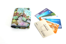 Load image into Gallery viewer, Succulent fabric loyalty and credit card holder wallet for plant lady