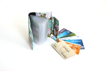 Load image into Gallery viewer, Succulent fabric loyalty and credit card holder wallet for plant lady