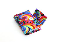 Load image into Gallery viewer, Rainbow spiral fabric loyalty and credit card holder wallet for women
