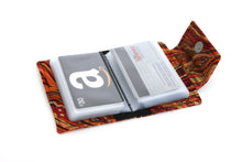 Load image into Gallery viewer, Orange marble fabric loyalty and credit card holder wallet for women