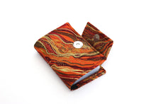 Load image into Gallery viewer, Orange marble fabric loyalty and credit card holder wallet for women