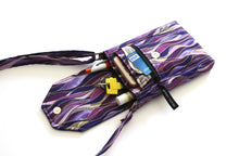 Load image into Gallery viewer, Purple crossbody phone bag - grab and go bag for small everyday carry - Tracey Lipman
