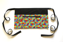 Load image into Gallery viewer, Autism awareness puzzle six pocket teacher apron with zipper pocket - Tracey Lipman