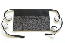 Load image into Gallery viewer, Black half apron with pockets - zipper pocket utility apron for women - Tracey Lipman