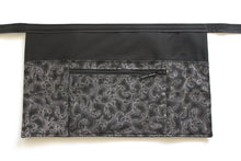 Load image into Gallery viewer, Black half apron with pockets - zipper pocket utility apron for women - Tracey Lipman